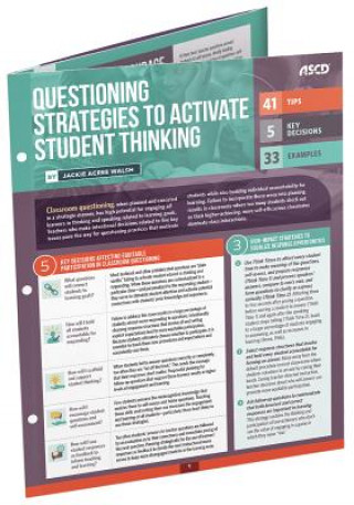 Kniha Questioning Strategies to Activate Student Thinking: Quick Reference Guide Jackie Acree Walsh