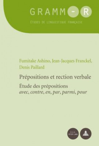 Kniha Prepositions Et Rection Verbale Jean-Jacques Franckel