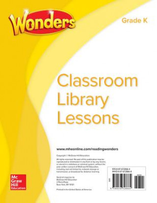 Livre Reading Wonders Classroom Library Lessons Grade K Mcgraw-Hill Education