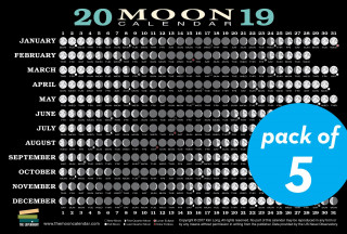 Hra/Hračka 2019 Moon Calendar Card (5 Pack): Lunar Phases, Eclipses, and More! Kim Long