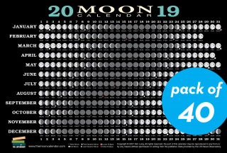 Hra/Hračka 2019 Moon Calendar Card (40 Pack): Lunar Phases, Eclipses, and More! Kim Long