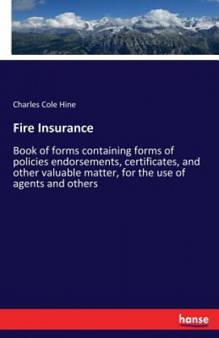 Book Fire Insurance Charles Cole Hine