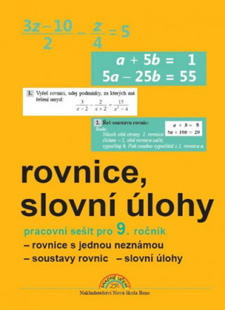 Könyv Rovnice, slovní úlohy Pracovní sešit pro 9. ročník Zdena Rosecká