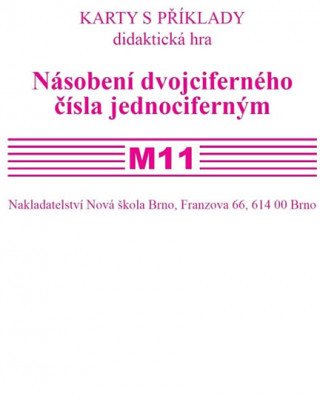 Tiskovina Sada kartiček M11 - násobení dvojciferného čísla jednociferným Zdena Rosecká