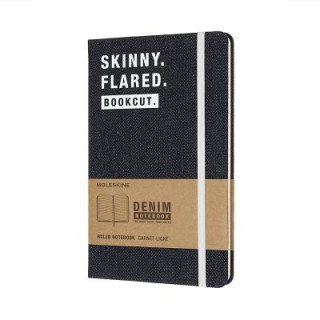 Kniha Moleskine Denim Notebook Limited Collection 'skinny. Flared. Bookcut.' Large Ruled Notebook Hard MOLESKINE