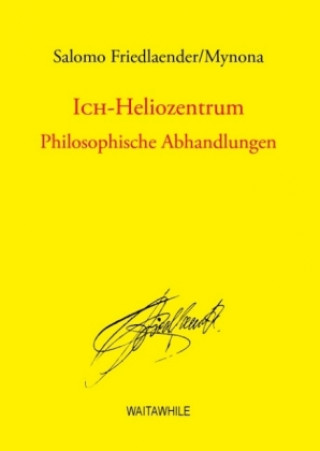 Boek Ich-Heliozentrum Salomo Friedlaender
