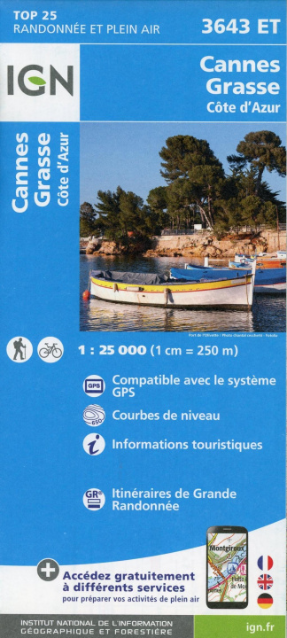 Nyomtatványok Cannes / Grasse / Côte d`Azur 1 : 25 000 