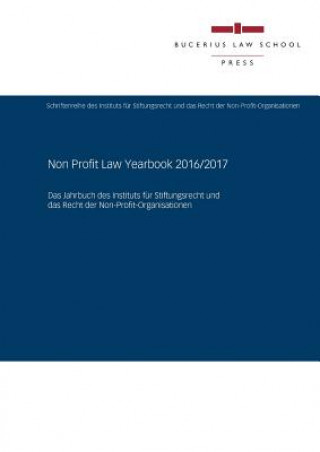 Kniha Non Profit Law Yearbook 2016/2017 Frank Adloff