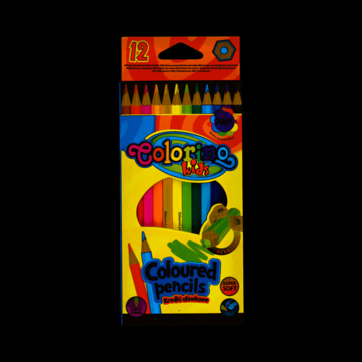 Carte Kredki ołówkowe heksagonalne Colorino Kids 12 sztuk 