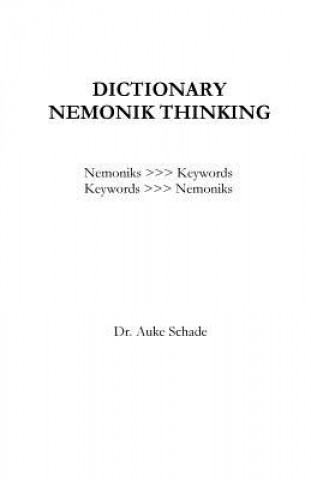 Książka Dictionary Nemonik Thinking Dr Auke Jacominus Schade