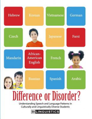 Knjiga Difference or Disorder: Understanding Speech and Language Patterns in Culturally and Linguistically Diverse Students Dr Ellen S Kester