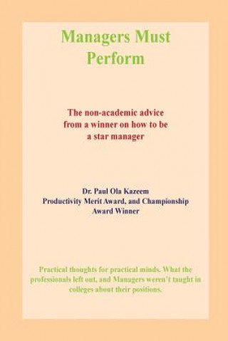 Knjiga Managers Must Perform Dr Paul O Kazeem