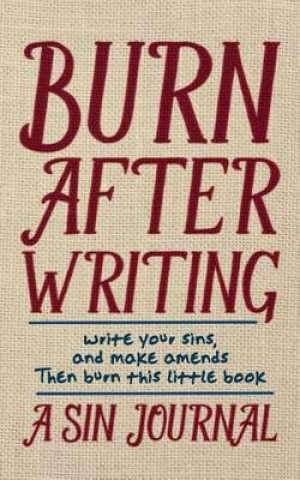 Kniha Burn After Writing: A Sin Journal Christian Michael