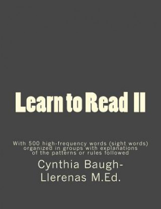 Könyv Learn to Read II Cynthia Baugh-Llerenas