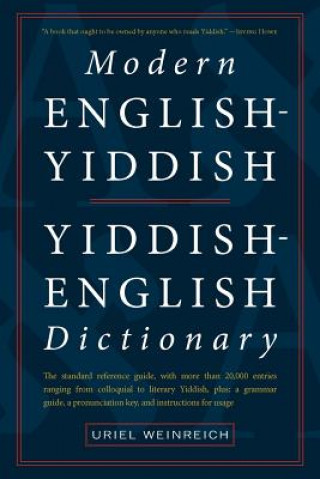 Carte Modern English-Yiddish Yiddish-English Dictionary Uriel Weinreich