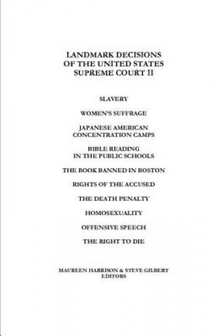 Book Landmark Decisions of the United States Supreme Court II Maureen Harrison