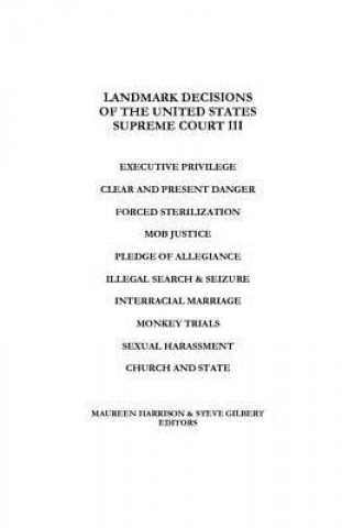 Kniha Landmark Decisions of the United States Supreme Court III Maureen Harrison