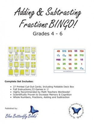 Carte Adding & Subtracting Fractions BINGO! Blue Butterfly Books