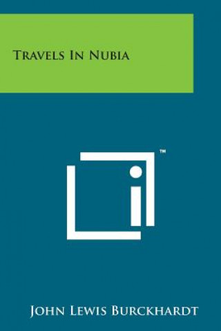 Carte Travels in Nubia John Lewis Burckhardt