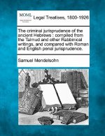 Книга The Criminal Jurisprudence of the Ancient Hebrews: Compiled from the Talmud and Other Rabbinical Writings, and Compared with Roman and English Penal J Samuel Mendelsohn