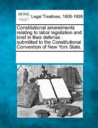 Könyv Constitutional Amendments Relating to Labor Legislation and Brief in Their Defense: Submitted to the Constitutional Convention of New York State. Multiple Contributors