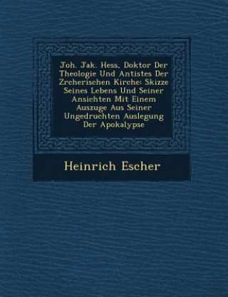 Книга Joh. Jak. Hess, Doktor Der Theologie Und Antistes Der Z Rcherischen Kirche: Skizze Seines Lebens Und Seiner Ansichten Mit Einem Auszuge Aus Seiner Ung Heinrich Escher