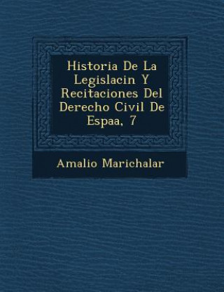 Kniha Historia De La Legislaci&#65533;n Y Recitaciones Del Derecho Civil De Espa&#65533;a, 7 Amalio Marichalar