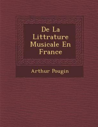 Kniha De La Litt&#65533;rature Musicale En France Arthur Pougin