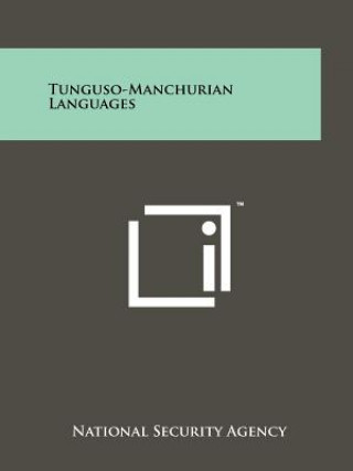 Book Tunguso-Manchurian Languages National Security Agency