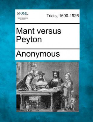 Kniha Mant Versus Peyton Anonymous