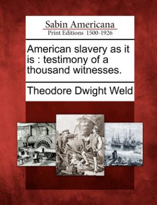 Kniha American Slavery as It Is: Testimony of a Thousand Witnesses. Theodore Dwight Weld