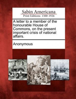 Kniha A Letter to a Member of the Honourable House of Commons, on the Present Important Crisis of National Affairs. Anonymous