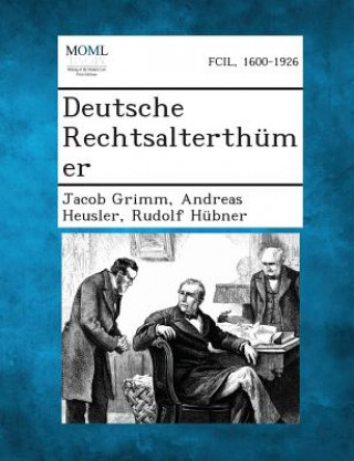 Libro Deutsche Rechtsalterthumer Andreas Heusler