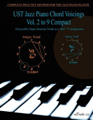 Kniha UST Jazz Piano Chord Voicings Vol. 2 to 9 Compact: All possible Upper Structure Triads in a IIm7 V7 progression Ariel J Ramos