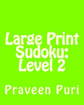 Książka Large Print Sudoku: Level 2: Fun, Large Grid Sudoku Puzzles Praveen Puri