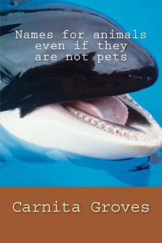 Knjiga Names for animals even if they are not pets Carnita M Groves Sr