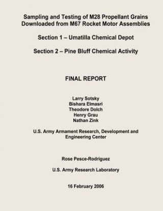 Книга Sampling and Testing of M28 Propellant Grains Downloaded from M67 Rocket Motor Assemblies Final Report - Section 1 - Umatilla Chemical Depot; Section Department Of the Army