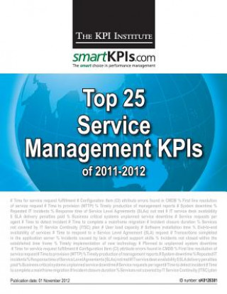 Kniha Top 25 Service Management KPIs of 2011-2012 The Kpi Institute