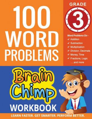 Carte 100 Word Problems: Grade 3 Math Workbook Brainchimp