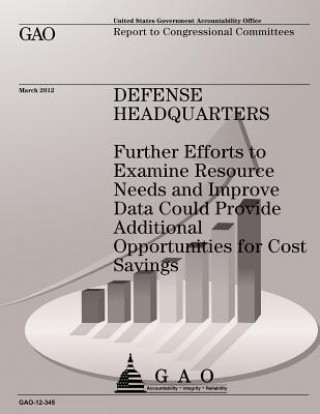 Kniha Defense Headquarters: Futher Efforts to Examine Resource Needs and Improve Data Could Provide Additional Opportunities for Cost Savings Us Government Accountability Office