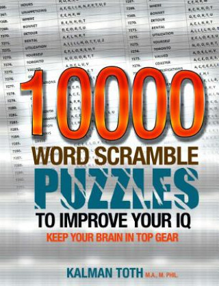 Könyv 10000 Word Scramble Puzzles to Improve Your IQ Kalman Toth M a M Phil