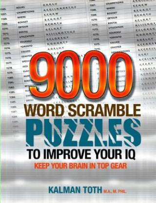 Könyv 9000 Word Scramble Puzzles to Improve Your IQ Kalman Toth M a M Phil