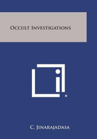 Książka Occult Investigations C Jinarajadasa