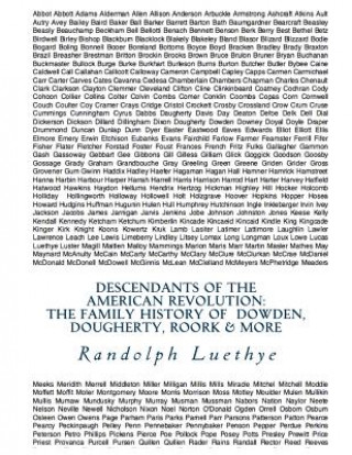 Könyv Descendants of the American Revolution: The Family History of Dowden, Dougherty, Roork & More MR Randolph Luethye