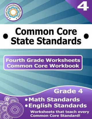 Kniha Fourth Grade Common Core Workbook: Worksheets Corecommonstandards Com