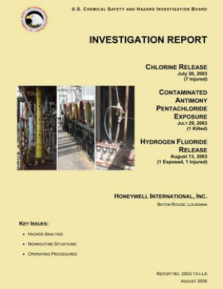 Carte Investigation Report: Chlorine Release July 20, 2003 (7 Injured): CONTAMINATED ANTIMONY PENTACHLORIDE EXPOSURE JULY 29, 2003 (1 Killed) HYDR U S Chemical Safet Investigation Board