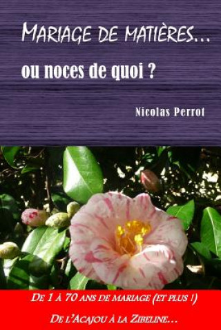 Buch Mariage de Matieres... ou noces de quoi ? Nicolas Perrot