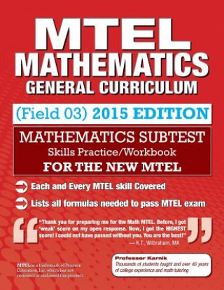 Book MTEL Mathematics: Skills Practice, General Curriculum (03) Subtest Professor Karnik