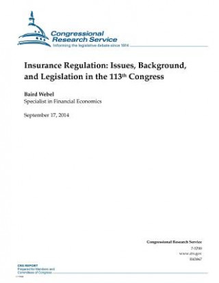 Kniha Insurance Regulation: Issues, Background, and Legislation in the 113th Congress Baird Webel