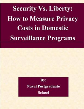 Knjiga Security Vs. Liberty: How to Measure Privacy Costs in Domestic Surveillance Programs Naval Postgraduate School